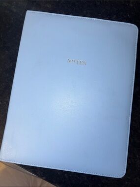 Day Designer for Blue Sky Faux Leather PadFolio Assortment, Dusty Blue